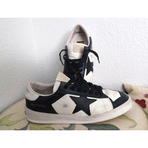 Golden Goose Stardan Made In Italy Black White Size 43 EU and 9 US Retail $615 - Picture 15 of 16
